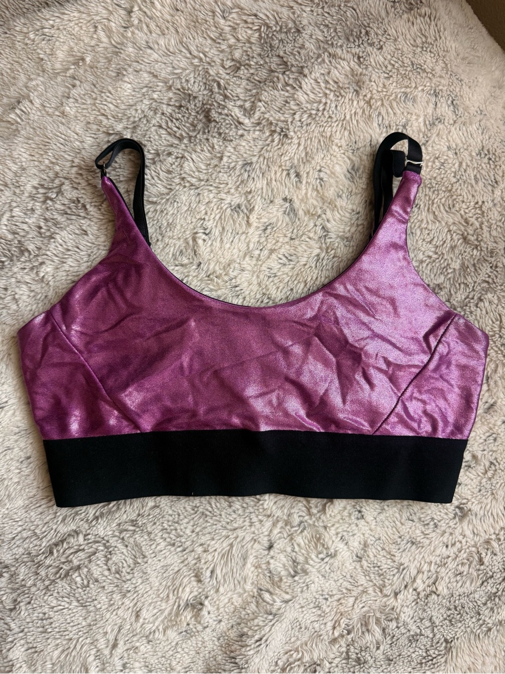 Heroine Sport Metallic Pink Purple Sports Bra size Medium
